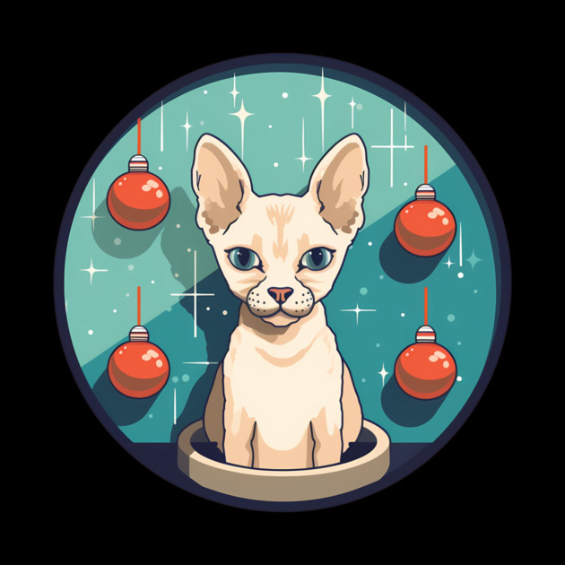 Devon Rex Cat Xmas Ornament, Love Cats by logiamerch