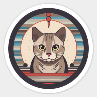 Egyptian Mau Cat Xmas Xmas Ornament, Love Cats Sticker