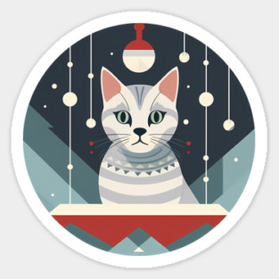 Egyptian Mau Cat Xmas Xmas Ornament, Love Cats Sticker