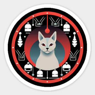 Egyptian Mau Cat Xmas Xmas Ornament, Love Cats Sticker