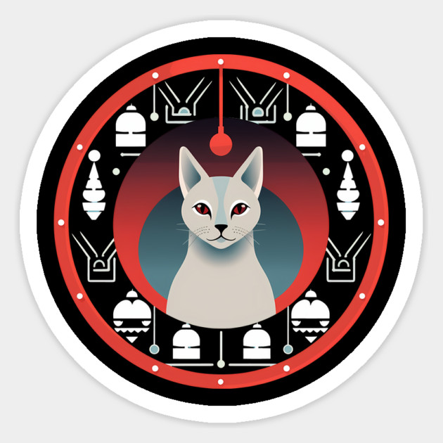 Egyptian Mau Cat Xmas Xmas Ornament, Love Cats Sticker by logiamerch