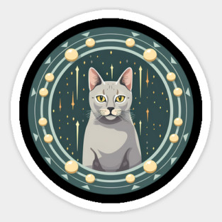 Egyptian Mau Cat Xmas Xmas Ornament, Love Cats Sticker