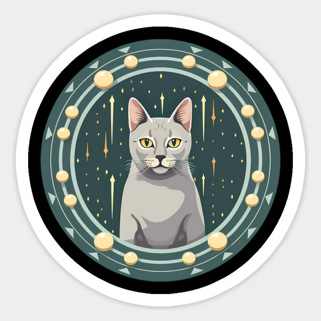 Egyptian Mau Cat Xmas Xmas Ornament, Love Cats Sticker by logiamerch