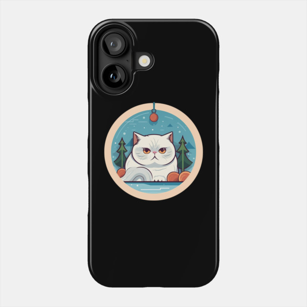 Exotic Shorthair Cat Xmas Xmas Ornament, Love Cats Phone Case by logiamerch