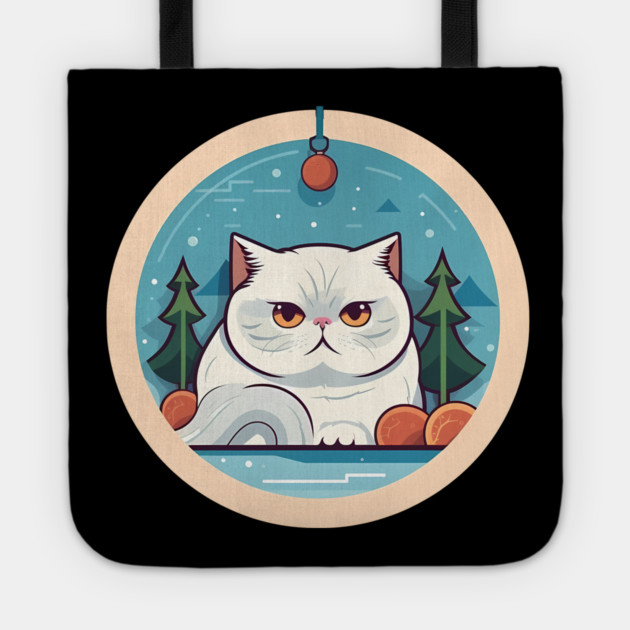 Exotic Shorthair Cat Xmas Xmas Ornament, Love Cats Tote by logiamerch