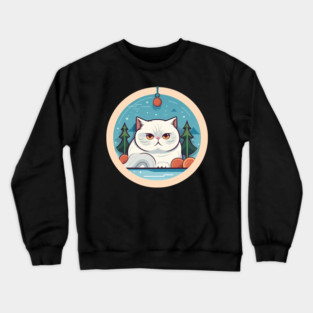 Exotic Shorthair Cat Xmas Xmas Ornament, Love Cats Crewneck Sweatshirt