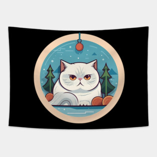 Exotic Shorthair Cat Xmas Xmas Ornament, Love Cats Tapestry