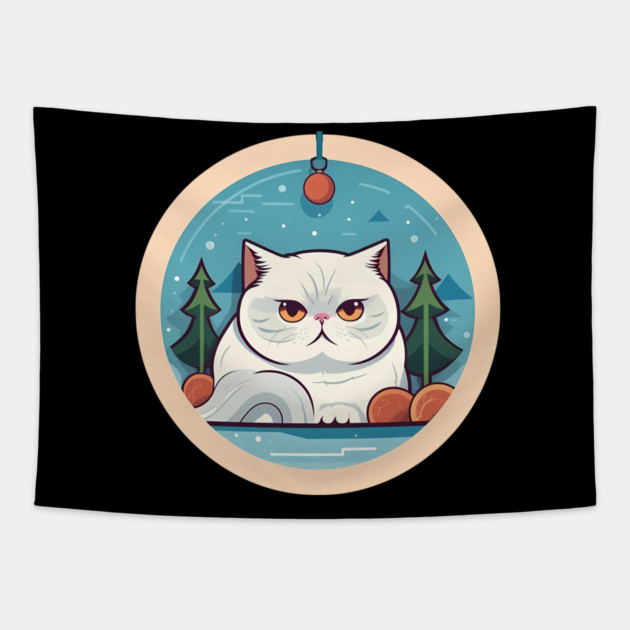 Exotic Shorthair Cat Xmas Xmas Ornament, Love Cats Tapestry by logiamerch