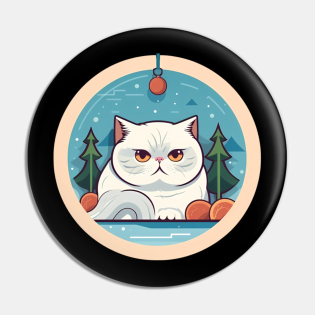 Exotic Shorthair Cat Xmas Xmas Ornament, Love Cats Pin by logiamerch