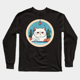 Exotic Shorthair Cat Xmas Xmas Ornament, Love Cats Long Sleeve T-Shirt