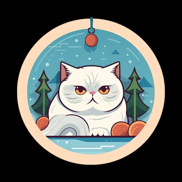 Exotic Shorthair Cat Xmas Xmas Ornament, Love Cats by logiamerch