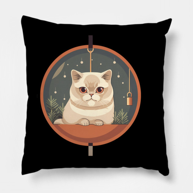 Exotic Shorthair Cat Xmas Xmas Ornament, Love Cats Pillow by logiamerch