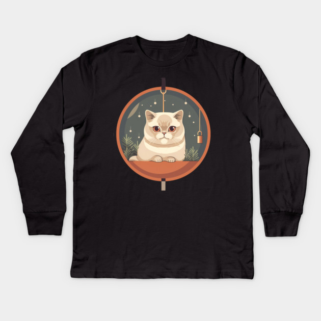 Exotic Shorthair Cat Xmas Xmas Ornament, Love Cats Kids Long Sleeve T-Shirt by logiamerch
