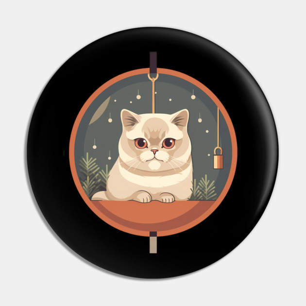 Exotic Shorthair Cat Xmas Xmas Ornament, Love Cats Pin by logiamerch