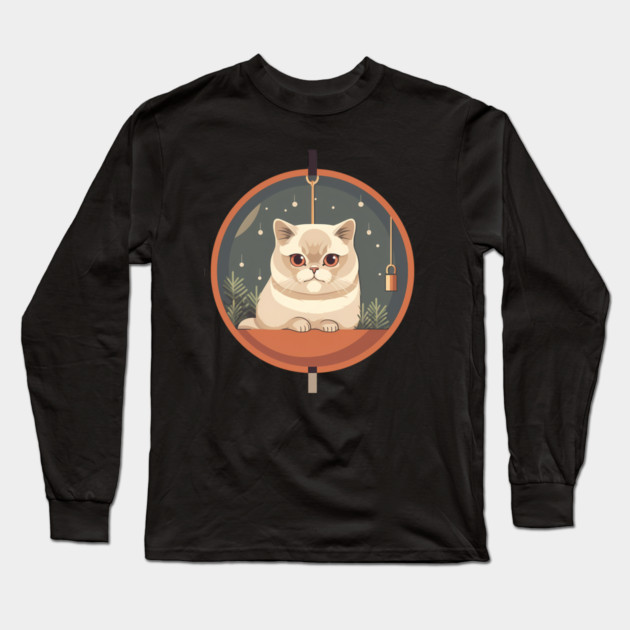 Exotic Shorthair Cat Xmas Xmas Ornament, Love Cats Long Sleeve T-Shirt by logiamerch