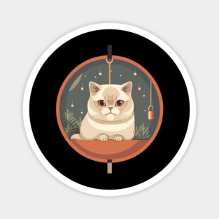 Exotic Shorthair Cat Xmas Xmas Ornament, Love Cats Magnet