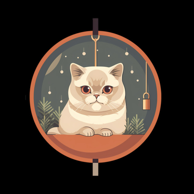 Exotic Shorthair Cat Xmas Xmas Ornament, Love Cats by logiamerch