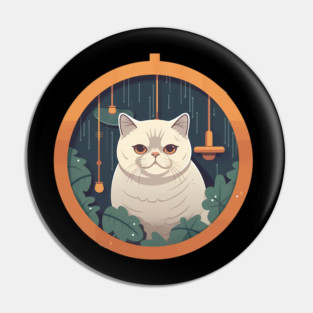 Exotic Shorthair Cat Xmas Xmas Ornament, Love Cats Pin