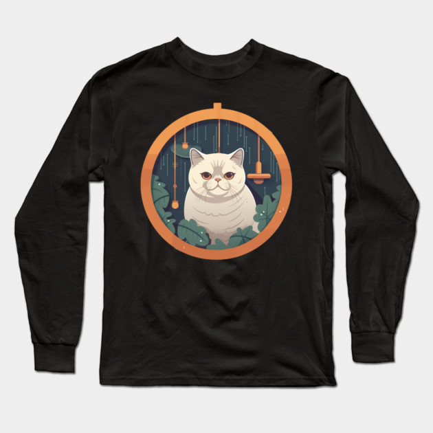 Exotic Shorthair Cat Xmas Xmas Ornament, Love Cats Long Sleeve T-Shirt by logiamerch