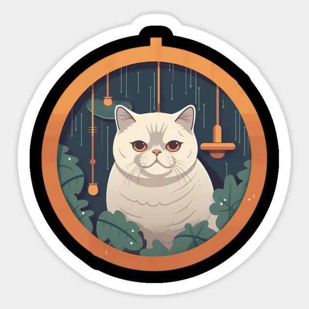 Exotic Shorthair Cat Xmas Xmas Ornament, Love Cats Sticker by logiamerch