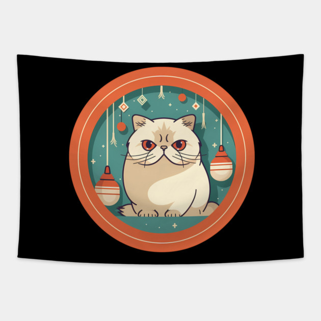Exotic Shorthair Cat Xmas Xmas Ornament, Love Cats Tapestry by logiamerch