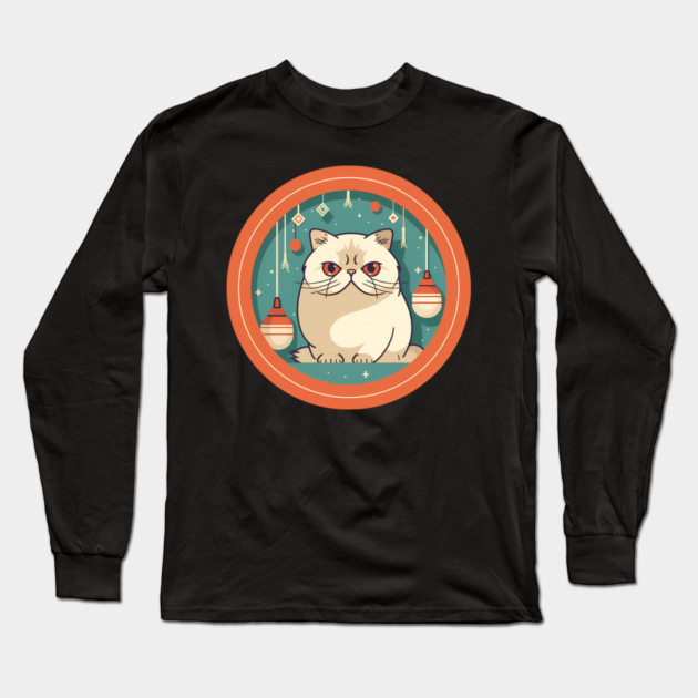Exotic Shorthair Cat Xmas Xmas Ornament, Love Cats Long Sleeve T-Shirt by logiamerch