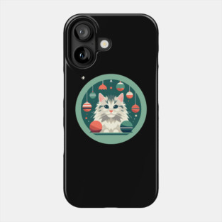 Maine Coon Cat Xmas Xmas Ornament, Love Cats Phone Case