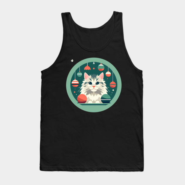 Maine Coon Cat Xmas Xmas Ornament, Love Cats Tank Top by logiamerch