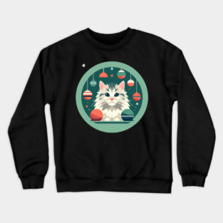 Maine Coon Cat Xmas Xmas Ornament, Love Cats Crewneck Sweatshirt