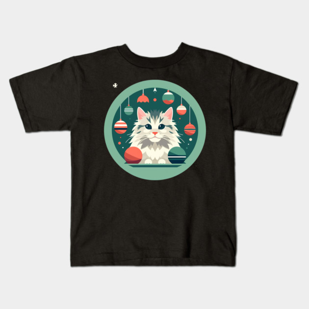 Maine Coon Cat Xmas Xmas Ornament, Love Cats Kids T-Shirt by logiamerch