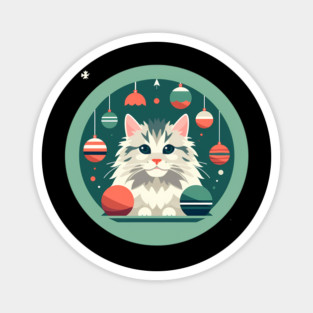 Maine Coon Cat Xmas Xmas Ornament, Love Cats Magnet