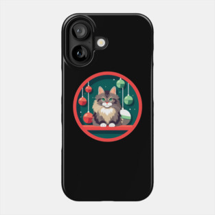 Maine Coon Cat Xmas Xmas Ornament, Love Cats Phone Case