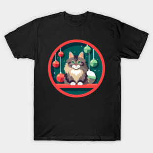 Maine Coon Cat Xmas Xmas Ornament, Love Cats T-Shirt