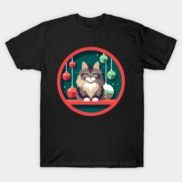 Maine Coon Cat Xmas Xmas Ornament, Love Cats T-Shirt by logiamerch