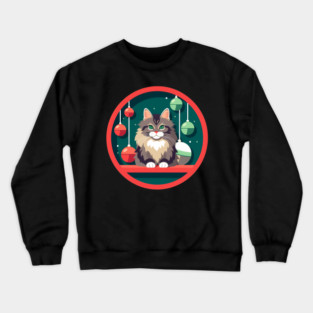 Maine Coon Cat Xmas Xmas Ornament, Love Cats Crewneck Sweatshirt