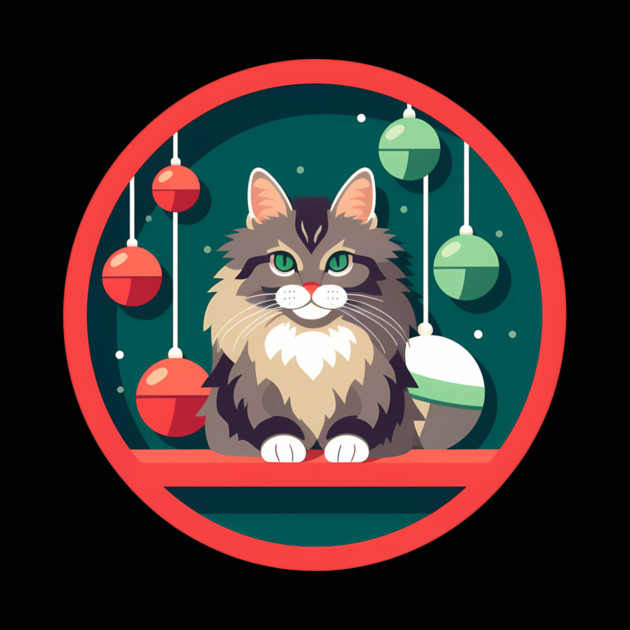 Maine Coon Cat Xmas Xmas Ornament, Love Cats by logiamerch