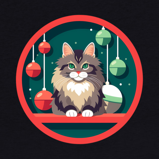 Maine Coon Cat Xmas Xmas Ornament, Love Cats by logiamerch