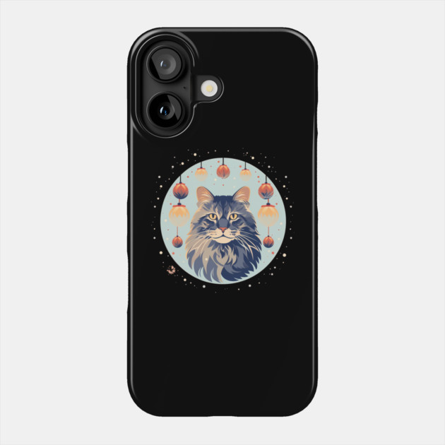 Maine Coon Cat Xmas Xmas Ornament, Love Cats Phone Case by logiamerch
