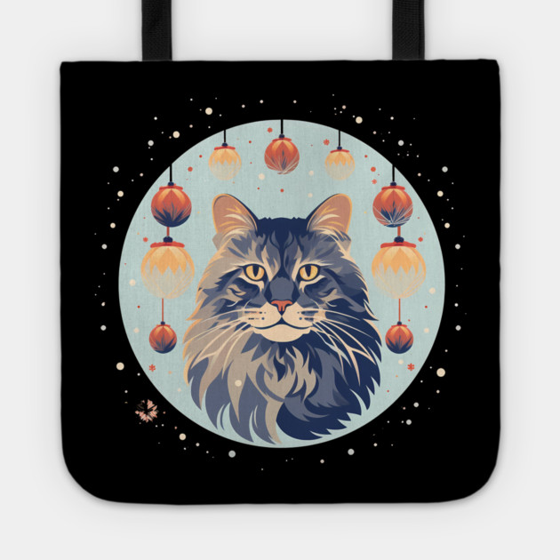 Maine Coon Cat Xmas Xmas Ornament, Love Cats Tote by logiamerch