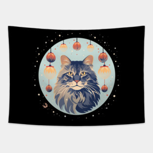 Maine Coon Cat Xmas Xmas Ornament, Love Cats Tapestry