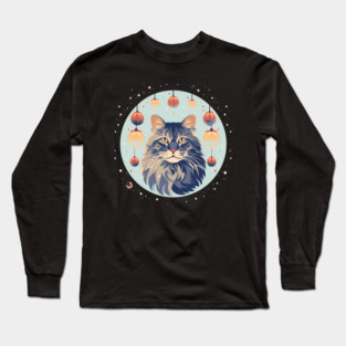 Maine Coon Cat Xmas Xmas Ornament, Love Cats Long Sleeve T-Shirt