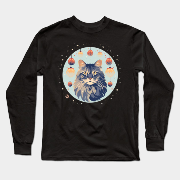 Maine Coon Cat Xmas Xmas Ornament, Love Cats Long Sleeve T-Shirt by logiamerch