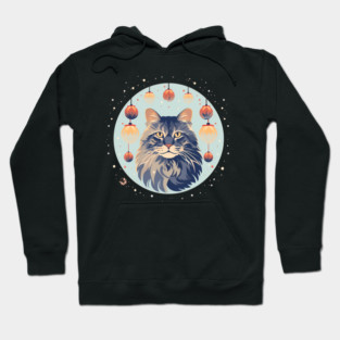 Maine Coon Cat Xmas Xmas Ornament, Love Cats Hoodie