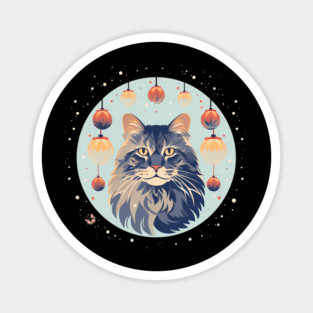 Maine Coon Cat Xmas Xmas Ornament, Love Cats Magnet