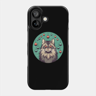 Maine Coon Cat Xmas Xmas Ornament, Love Cats Phone Case