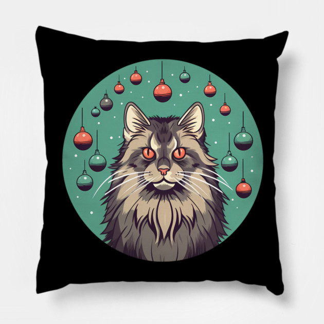 Maine Coon Cat Xmas Xmas Ornament, Love Cats Pillow by logiamerch
