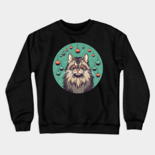 Maine Coon Cat Xmas Xmas Ornament, Love Cats Crewneck Sweatshirt