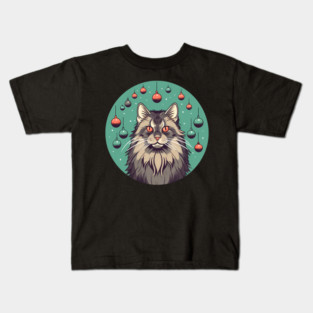 Maine Coon Cat Xmas Xmas Ornament, Love Cats Kids T-Shirt