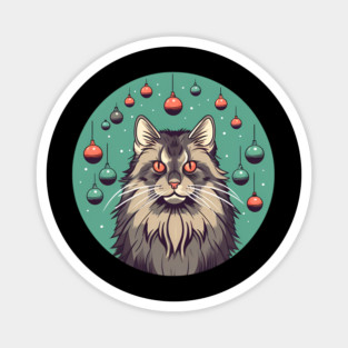 Maine Coon Cat Xmas Xmas Ornament, Love Cats Magnet