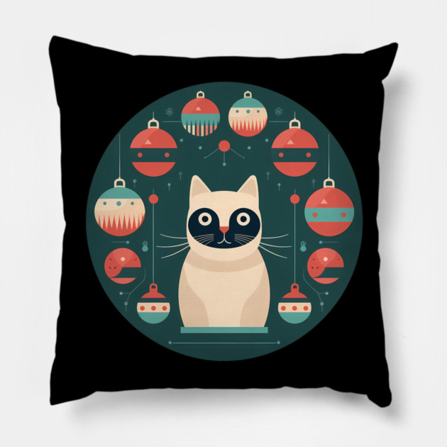 Manx Cat Xmas Xmas Ornament, Love Cats Pillow by logiamerch